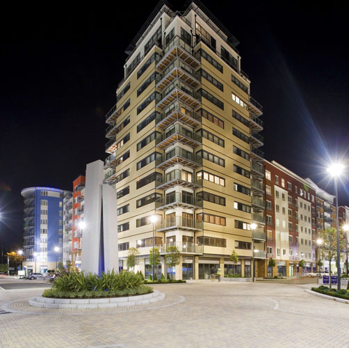 Exterior of Beaufort Park. A Development by St George Central London.